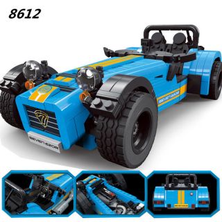 Decool 8612 Ideas Racers Caterham Seven 620r Sports Car And F430 Sports Model