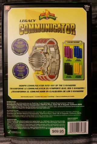 Mighty Morphin Power Rangers Legacy Communicator Opened Complete NM 3