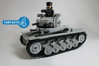 Custom Made Wwii German Army Panzer Ii Tank For Minifigures Moc Brick Mania
