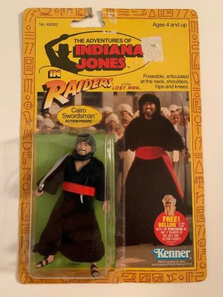 Vintage 1982 Adventures Of Indiana Jones - Cairo Swordsman - In Box/card.