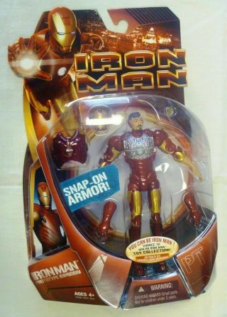2008 Hasbro Marvel Legends Iron Man Movie Prototype Snap On Armor Action Figure