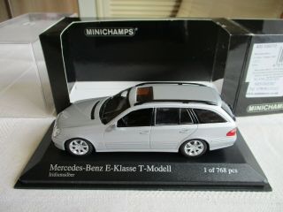 Minichamps 1/43 Mercedes - Benz E - Class T - Model 2006 " Silver " Limited 400036010