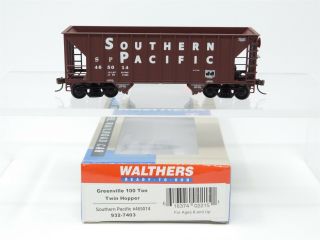 Ho Scale Walthers 932 - 7403 Sp Southern Pacific Greenville Twin Hopper 465014