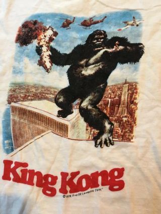 Mego King Kong Twin Towers T Shirt Vintage 1976 Dino De Laurentis Size 14 16