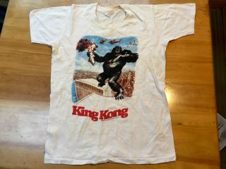 MEGO KING KONG Twin Towers T Shirt Vintage 1976 Dino De Laurentis Size 14 16 2