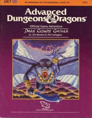 Uk7 Dark Clouds Gather Exc Dungeons Dragons Adventure Ad&d D&d Tsr Module 9151