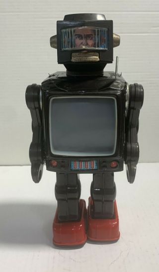 Tin Fighting Spaceman Tin Robot Battery Operated Made In Japan