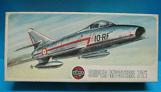 Airfix 03020 1/72 Scale Mystere Jet Fighter Vintage Plastic Model Kit