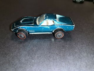 Hot Wheels Redline - Custom Corvette - Aqua - 1968 - Usa