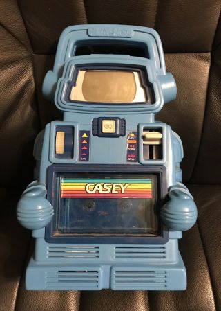 Vintage 1985 Playskool Casey The Talking Robot Casette Tape Player Story Teller