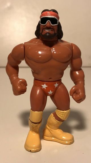 Vintage 1990 Wwf Macho Man Randy Savage Wrestling Action Figure Hasbro Wwe Titan