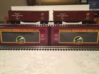 O Scale Chicago And North Western 40 Ft Usra Doubled Sheathed Box Car Set