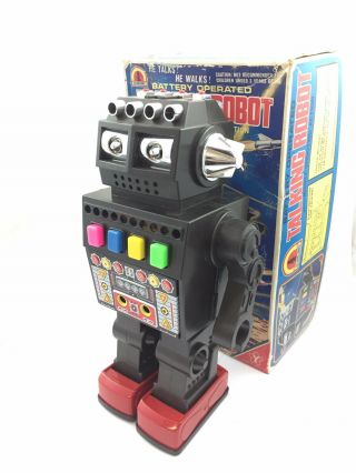 11.  5 " Battery Operated Talking Robot With Missile Shooting Action Hong Kong 1960