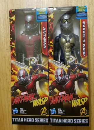 Marvel Titan Hero Series 12 Inch Ant - Man And The Wasp Set Of 2 Action Figures A