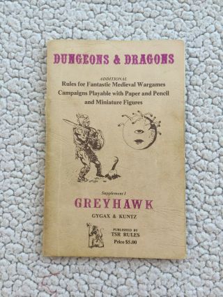 Dungeons And Dragons Greyhawk Supplement Third Print