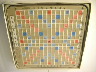 Scrabble 1989 Deluxe Edition Turntable Rotating Board Game 100 Complete 6