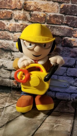 Bob The Builder With Chainsaw 14 " Plush Interactive 2002 Playskool P1