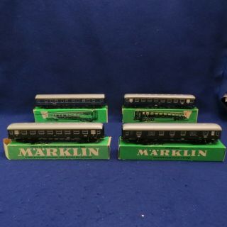 Marklin Ho Passenger Cars: 4023,  4026,  4029,  4032 All In Boxes C - 7 Look