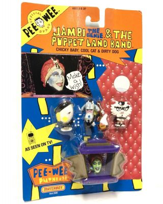 Vintage 1988 Pee - Wee’s Playhouse Figures Jambi & The Puppet Land Band Minty