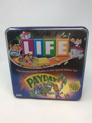 The Game Of Life And Payday Board Game Collectible Tin Special Edition Parker
