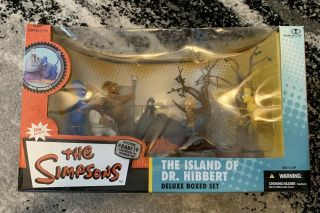 The Simpsons Mcfarlane Toys " Island Of Dr.  Hibbert " Deluxe Boxed Set Mib Playset