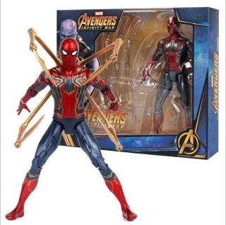 7  Iron Spiderman Action Figure Marvel Avengers 3 Infinity War Spider - Man Toy