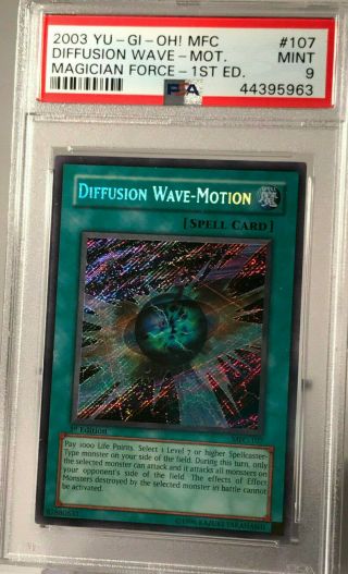 Yu - Gi - Oh Tcg: X1 Diffusion Wave - Motion Psa 9 2003 Mfc - 107 1st Ed Secret