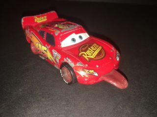 Disney Pixar Cars Lightning Mcqueen Finish Line Tongue Out Diecast Loose