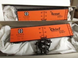 Accurail 6 Car Set: At&sf Santa Fe Wood Reefer Kit Nr