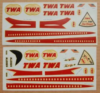 AURORA DC - 8 & 727 MODEL KIT DECALS PLUS FIVE OTHERS VARIOUS AIRLINES & SCALES 2