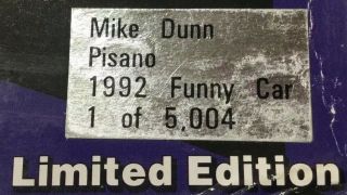 Mike Dunn Pisano Oldsmobile Funny Car 1:24 Nhra 1/24 Diecast