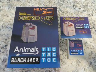 1984 Heath Zenith Hero Jr Rt - 1 Robytes Animals Blackjack Tic - Tac - Toe