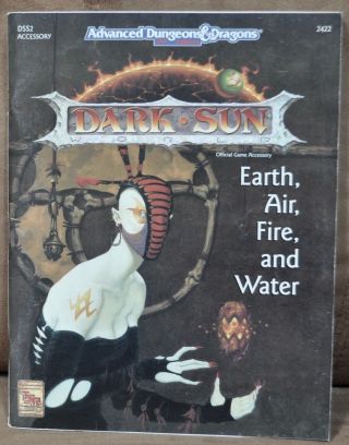 Dark Sun Earth Air Fire And Water Ad&d Dungeons & Dragons Tsr Dss2 2422
