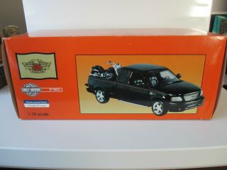 Ertl Harley Davidson Store Ford F - 150 1:18 Scale With Fatboy Limited Edition