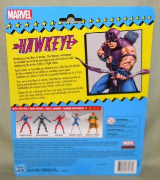 Hawkeye W/ Bow Marvel Legends Retro Vintage Wave 2 6 " Action Figure 2018