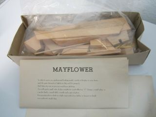 OLD Vintage - - Mayflower Sailing Ship Model Kit with plans & ins 2