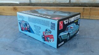 AMT/Round2 ' 63 Corvette Car Model Kit AMT861/12 builder seems complete w/instr 3
