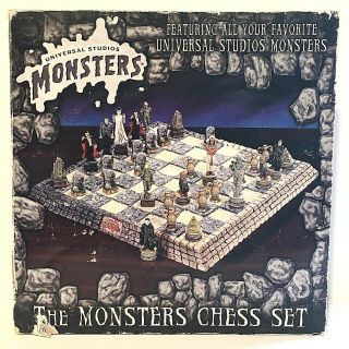 Universal Studios Monsters Chess Set Frankenstein Vs Mummy By Spencers Gifts