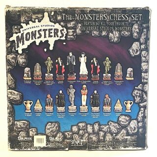 Universal Studios Monsters Chess Set Frankenstein Vs Mummy by Spencers Gifts 7