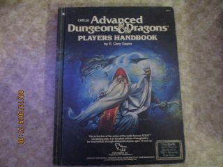 Official Advanced Dungeons And Dragons Players Handbook By E.  Gary Gygax