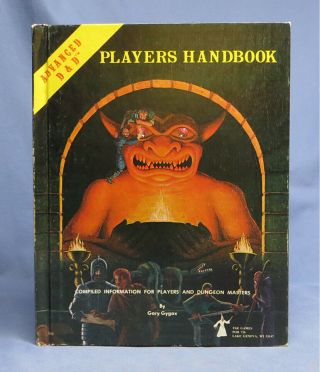 Ad&d Advanced Dungeons & Dragons Dungeon Players Handbook 6th Printing Vgc