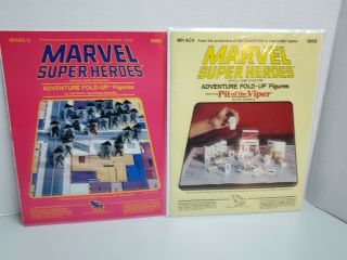 Rare 1984 Marvel Heroes Figures Fold - Ups/spiderman/hulk/thor
