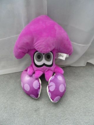Official Splatoon Squid Plush Toy Neon Purple Doll 16 " Gift Nintendo
