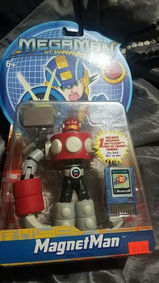 Magnet Man Vintage Mega Man Nt Warrior Figure 5 " Mattel 2004 G4373 Rare Megaman