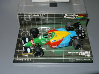 Minichamps 1:43 F1 1988 Thierry Boutsen Benetton Ford B188 Signed