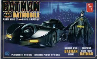 Amt 1/25 Batmobile 1989 Batman Figure Plastic Model Kit,  Resin Figure