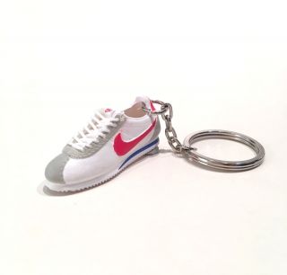 Madxo 3d Mini Sneaker Keychain Nike Cortez White Og Key Rings Real Laces 29 - 01