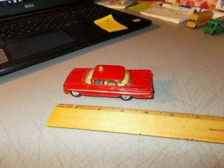 Corgi Toys 1:43 Chevrolet Impala Fire Chief Car No Decals Red
