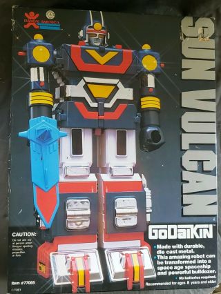 1982 Bandai America Sun Vulcan Die Cast Meatal Robot With all Parts Accessories 2