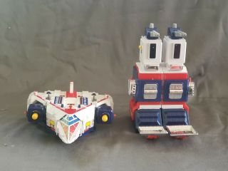 1982 Bandai America Sun Vulcan Die Cast Meatal Robot With all Parts Accessories 9